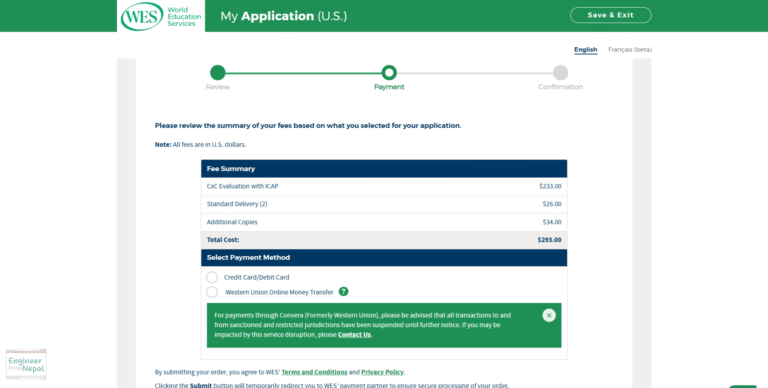 How to Apply for WES Evaluation: A Step-by-Step Guide | Engineer From Nepal